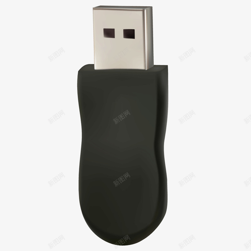 黑色优盘存储工具图标png_新图网 https://ixintu.com 优盘 存储 工具 黑色