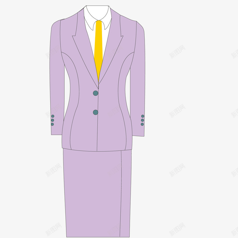 女士职员装png免抠素材_新图网 https://ixintu.com 公司 员工装 女士