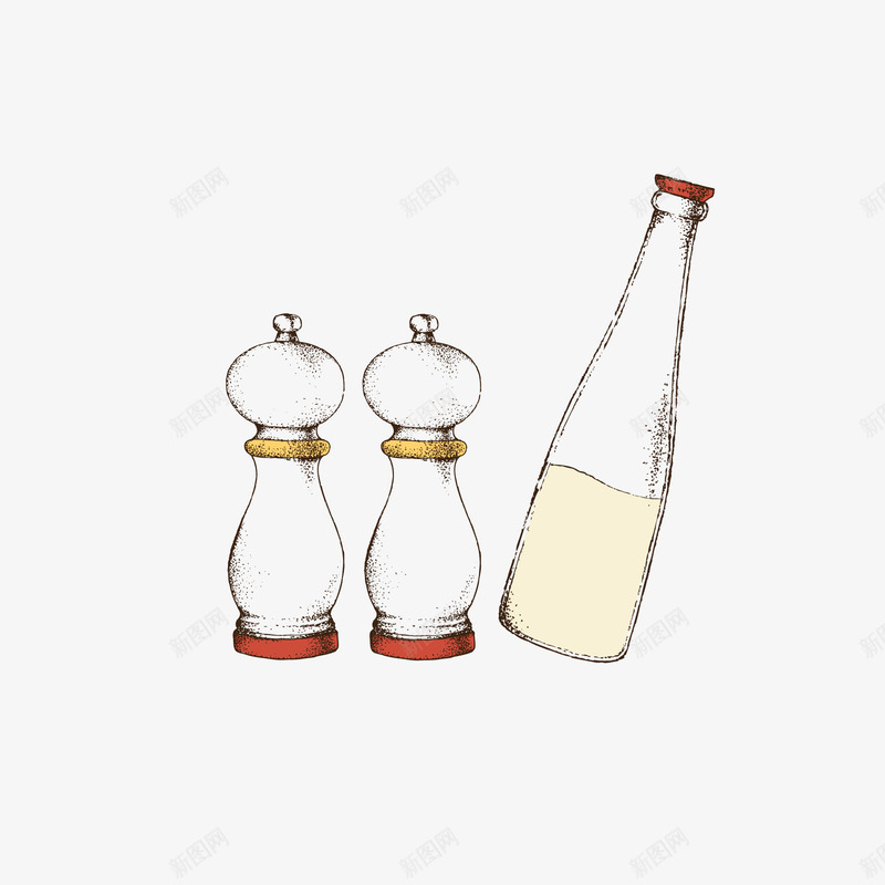 手绘白色酒瓶子矢量图ai免抠素材_新图网 https://ixintu.com 300像素图 AI图免抠 大图免抠 白酒 酒瓶子 高清免抠 矢量图