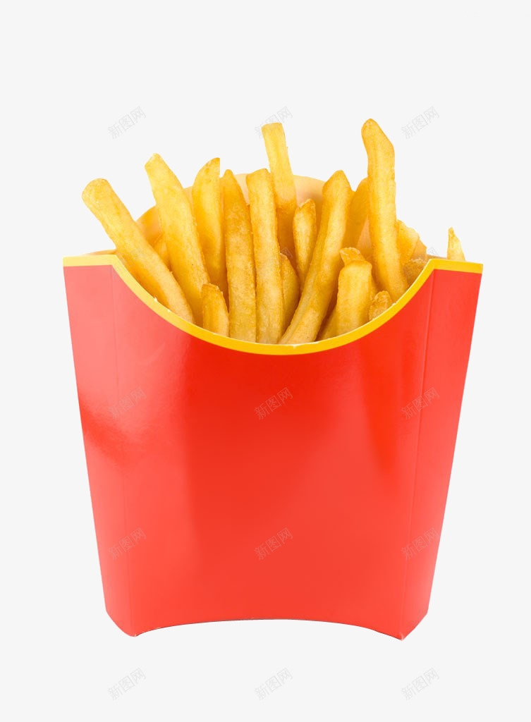 炸土豆png免抠素材_新图网 https://ixintu.com 免抠 实物 油炸食物 炸土豆 炸土豆条 盒子 红色