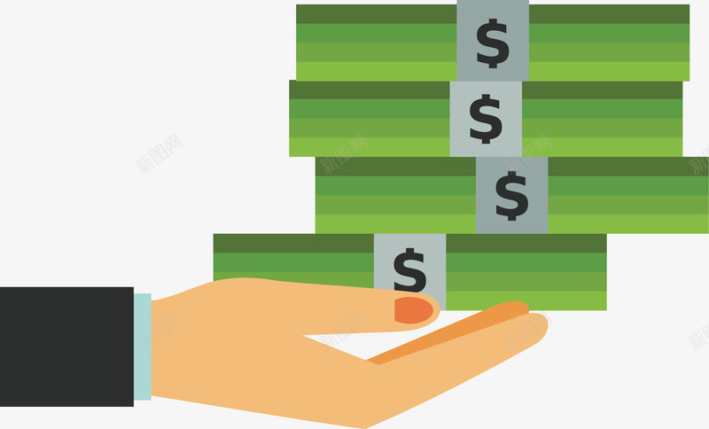 手上拿着的年终奖金矢量图ai免抠素材_新图网 https://ixintu.com 公司奖金 发奖金 奖金 年终奖 年终奖金 矢量png 矢量图