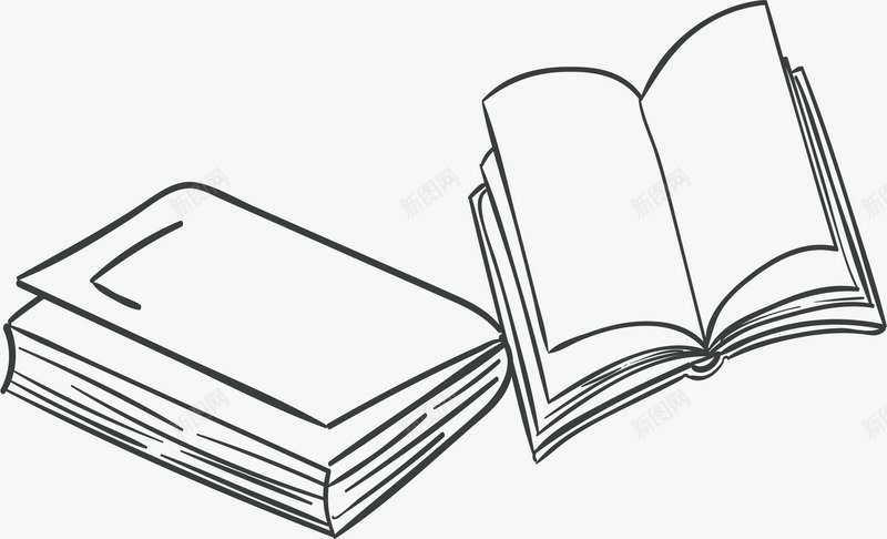 白色课本png免抠素材_新图网 https://ixintu.com 书打开 书素材 展开的书 打开书 打开课本素材 矢量书 矢量书本