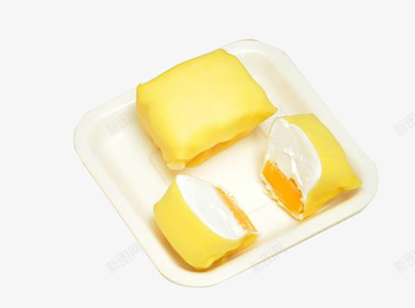 芒果班戟碟装图png免抠素材_新图网 https://ixintu.com 小吃 甜品 美食 芒果 芒果班戟