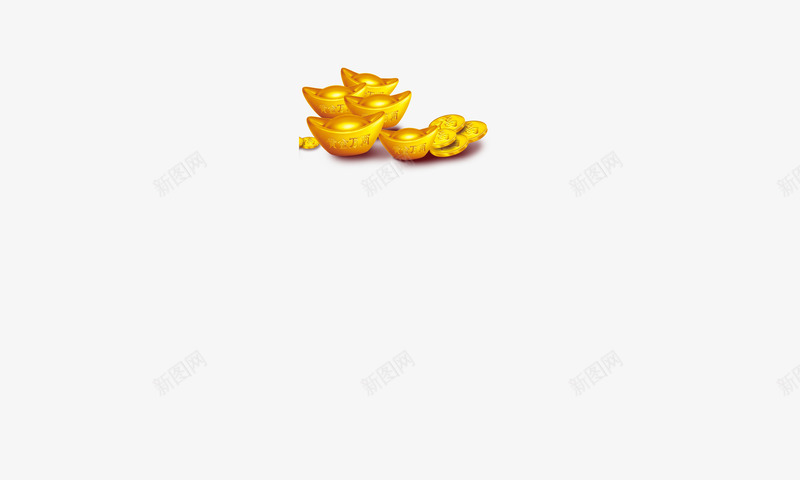 金元宝png免抠素材_新图网 https://ixintu.com 春节 金元宝 阴影 黄色