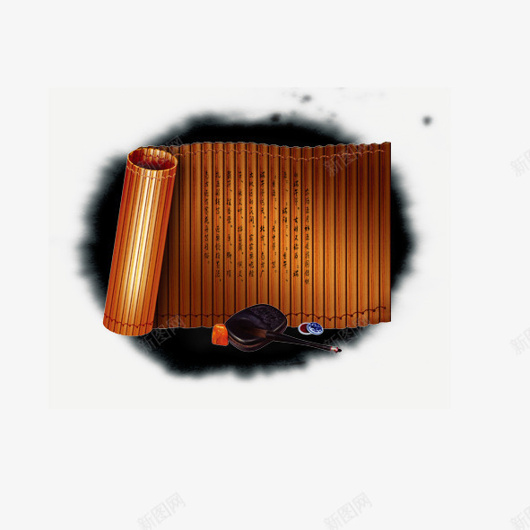 书简png免抠素材_新图网 https://ixintu.com 书简竹子