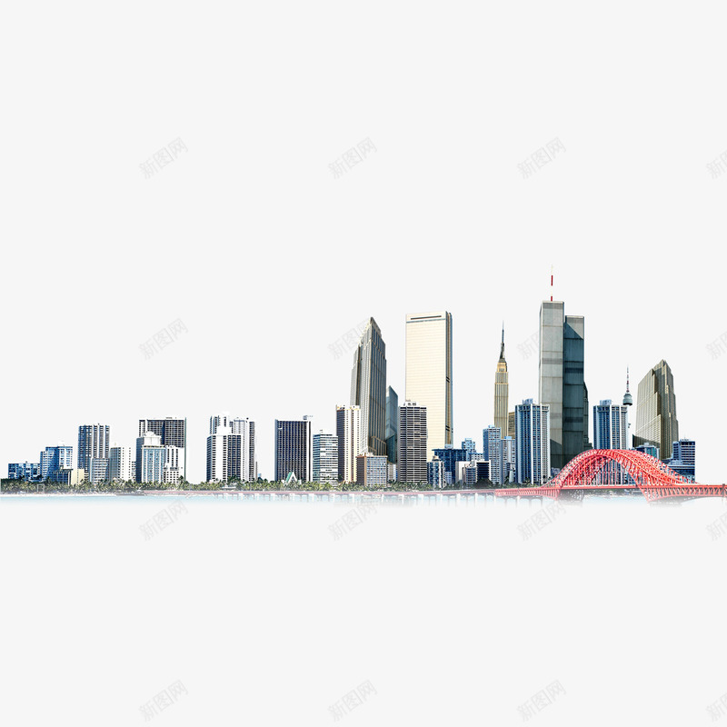城市建筑群png免抠素材_新图网 https://ixintu.com 城市建筑群 楼群 灰色 蓝色