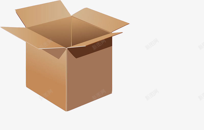 一个打开的纸箱子png免抠素材_新图网 https://ixintu.com 一个盒子 包装盒 打开的箱子 牛皮纸箱子 纸箱子