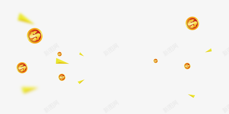 漂浮着的金币和几何psd免抠素材_新图网 https://ixintu.com 优惠 促销活动 几何 漂浮的金币 金币 金币漂浮物