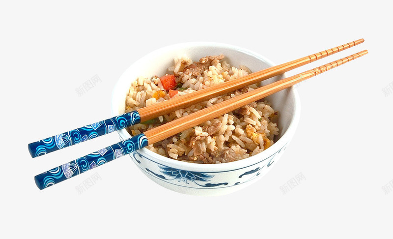 炒饭png免抠素材_新图网 https://ixintu.com 中国风 中国风元素 碗筷 筷子 食物 餐饮 饭
