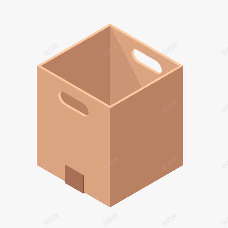 卡通3D立体纸盒简图png免抠素材_新图网 https://ixintu.com 3D立体盒子 卡通 小箱子 盒子 纸盒 纸箱