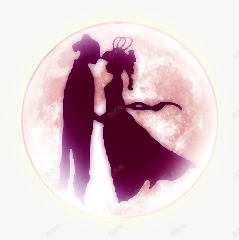 七夕情人节紫色卡通情侣牵手png免抠素材_新图网 https://ixintu.com 七七 卡通人物 古风人物 情人 情侣 牵手 紫色背景