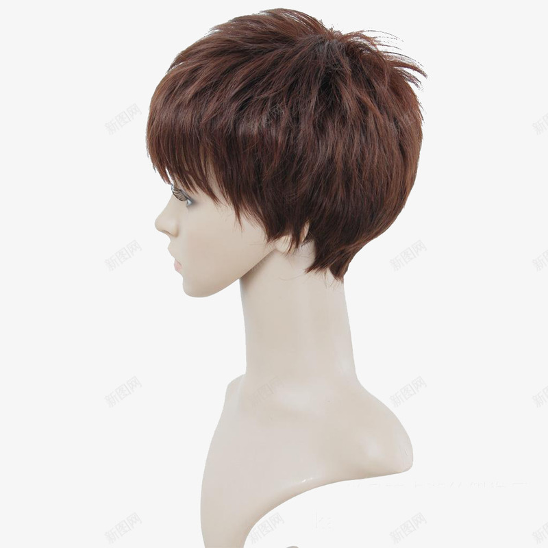 棕色假发png免抠素材_新图网 https://ixintu.com cosplay 发型设计 头套 男假发 矢量发型设计图 装饰 角色扮演