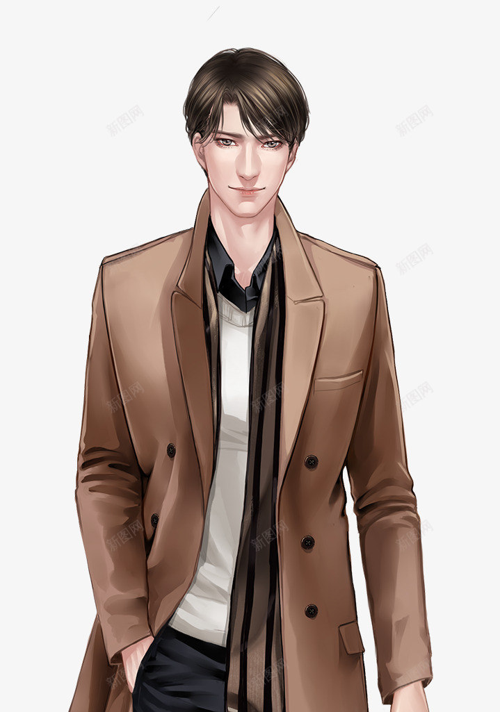 棕色西服男子png免抠素材_新图网 https://ixintu.com 棕色 男子 西服