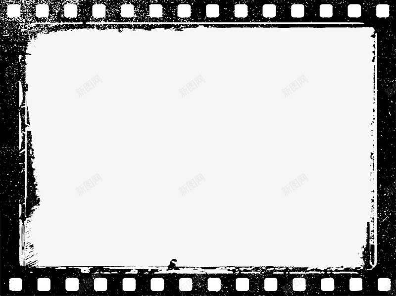 胶卷视频边框png免抠素材_新图网 https://ixintu.com 影视 影视后期 胶卷 视频边框 黑白