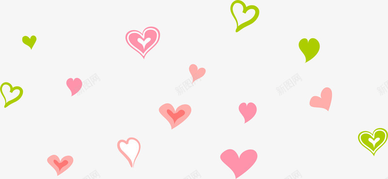 手绘卡通彩色爱心装饰png免抠素材_新图网 https://ixintu.com 卡通 彩色 爱心 装饰