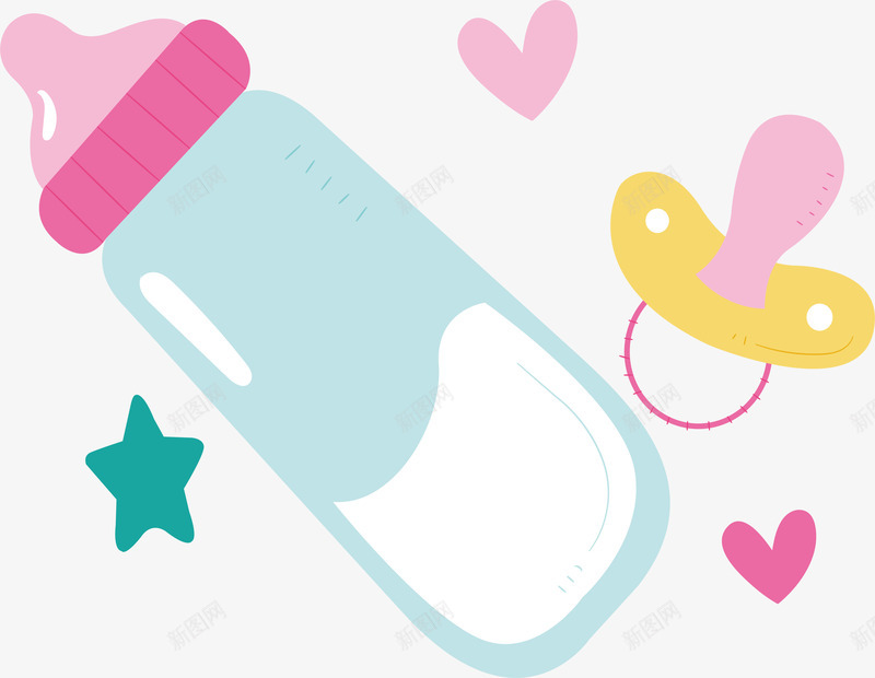 清新奶瓶奶嘴卡通可爱婴儿用品设矢量图ai免抠素材_新图网 https://ixintu.com 儿童 卡通 可爱 可爱宝宝 图相 奶嘴 奶瓶 婴儿广告 婴儿用品 婴儿睡觉 宝宝 宝贝 小孩 母婴类目 清新 清新奶瓶奶嘴卡通可爱婴儿用品设计素材免费下载 用品 设计 矢量图