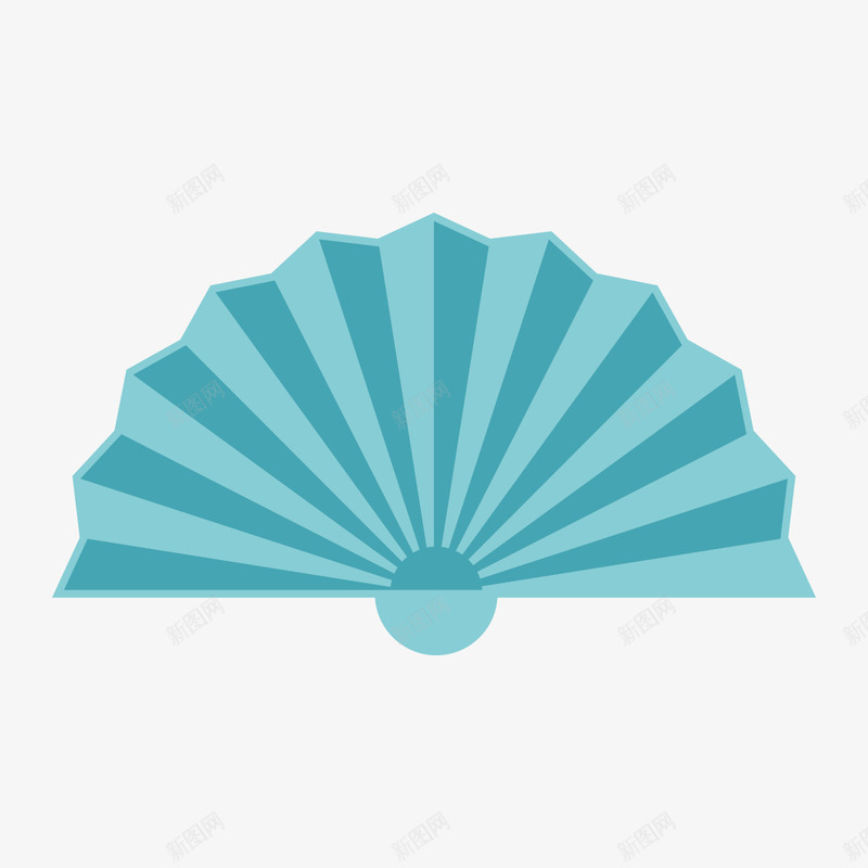 手绘青色折扇png免抠素材_新图网 https://ixintu.com 扇子 手绘 手绘青色折扇 手绘青色折扇PNG 折扇 青色