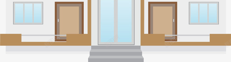 住宅房建筑png免抠素材_新图网 https://ixintu.com 卡通 居民区剪影 楼房 科技楼 科技楼房 科技楼梯