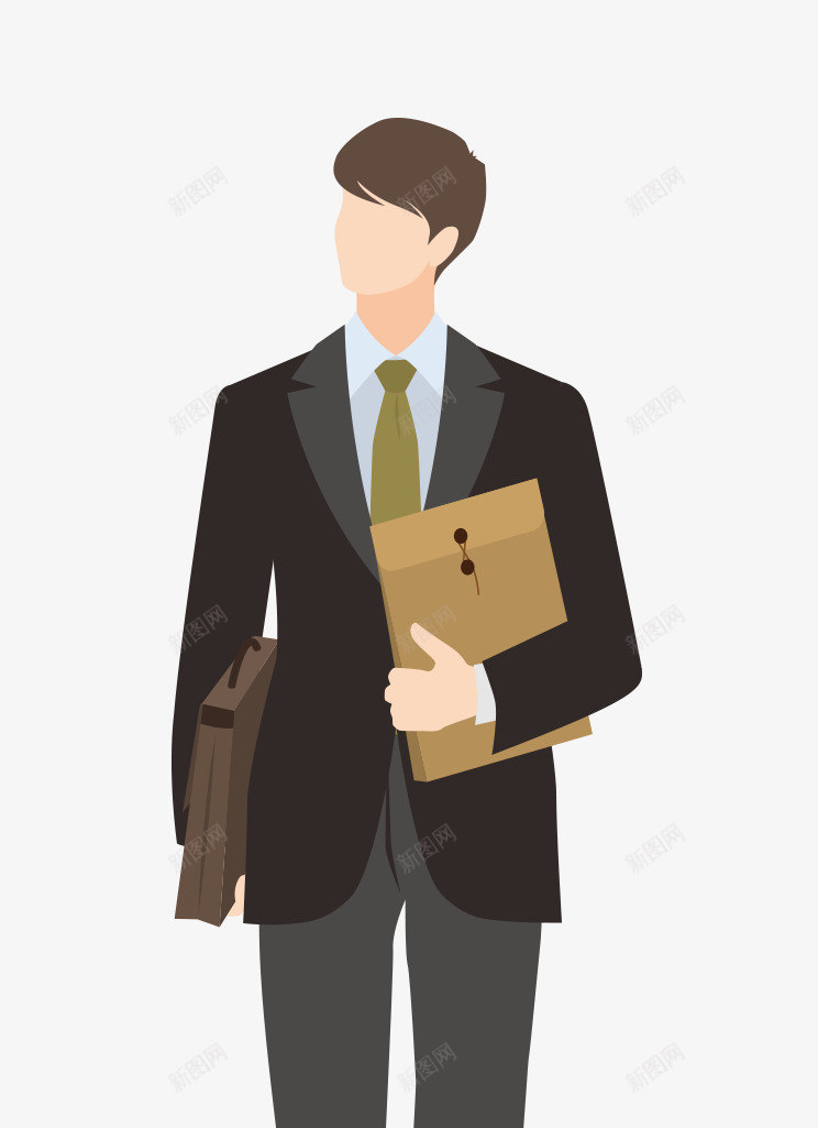 拿着公文袋的男性职员png免抠素材_新图网 https://ixintu.com 公司 公文袋 卡通人物 卡通员工 卡通职员 员工 商务出差 商务男性 职员