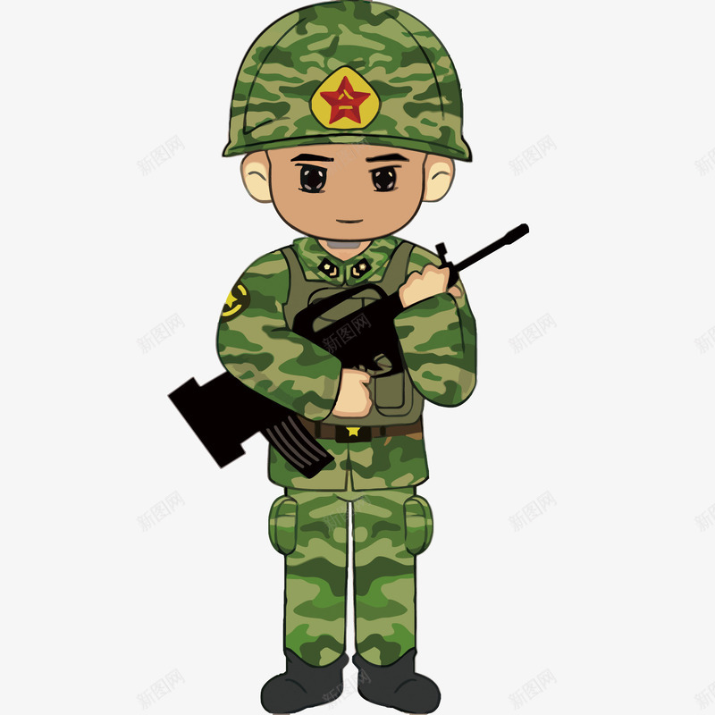 卡通军人矢量图eps免抠素材_新图网 https://ixintu.com PNG图片 PNG图片素材 PNG素材 PNG素材免费下载 军人 卡通 矢量图 迷彩服 铁军