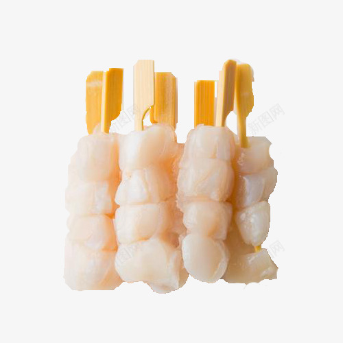 木签食用鲜贝串儿png免抠素材_新图网 https://ixintu.com 串 串串烧 关东煮 木签 海鲜 火锅 食用 鲜贝