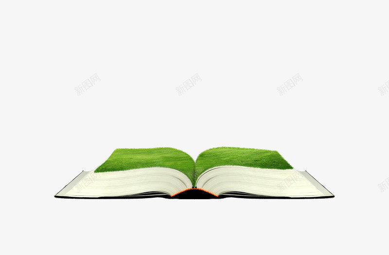 绿色草皮书本png免抠素材_新图网 https://ixintu.com 书本 学习 绿色 草皮