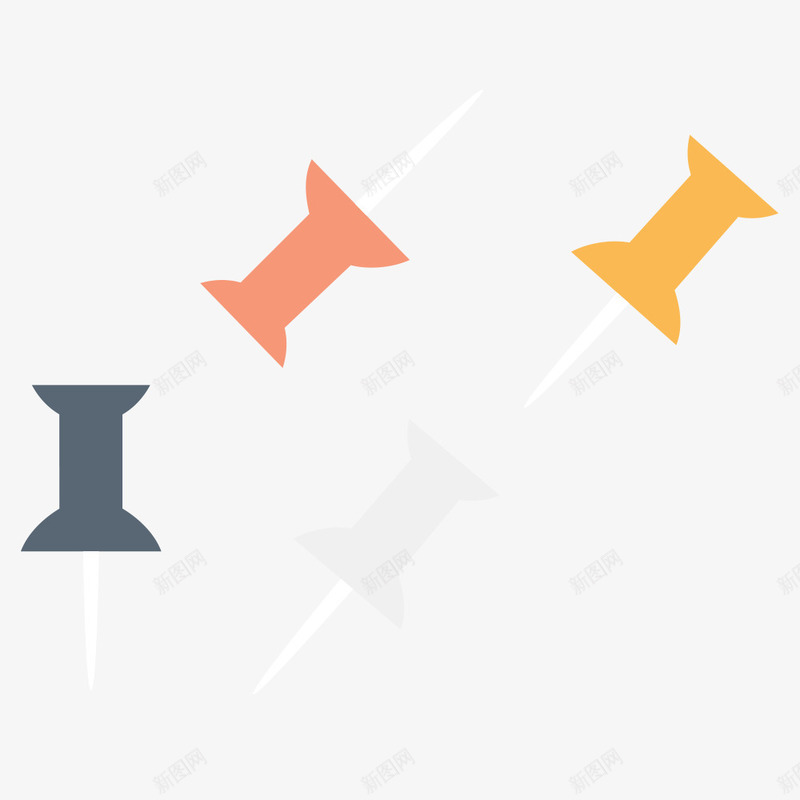 平面办公用品图钉矢量图ai免抠素材_新图网 https://ixintu.com OFFICE 办公 办公桌 办公用品图钉 办公矢量 商业 商务 手绘平面 报表 文具 矢量图设计 设计 矢量图