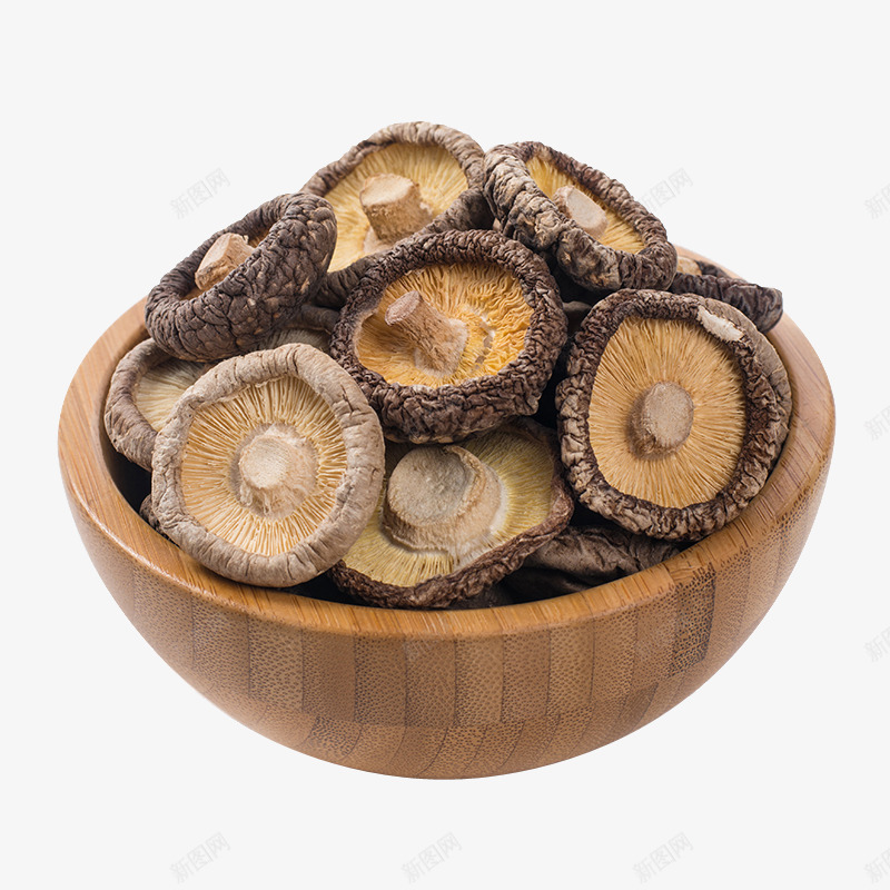 香菇干货png免抠素材_新图网 https://ixintu.com 产品实物 冬菇 南北干货 小香菇 干冬菇 木碗 金钱菇 食材 香 香菇 香菇干货