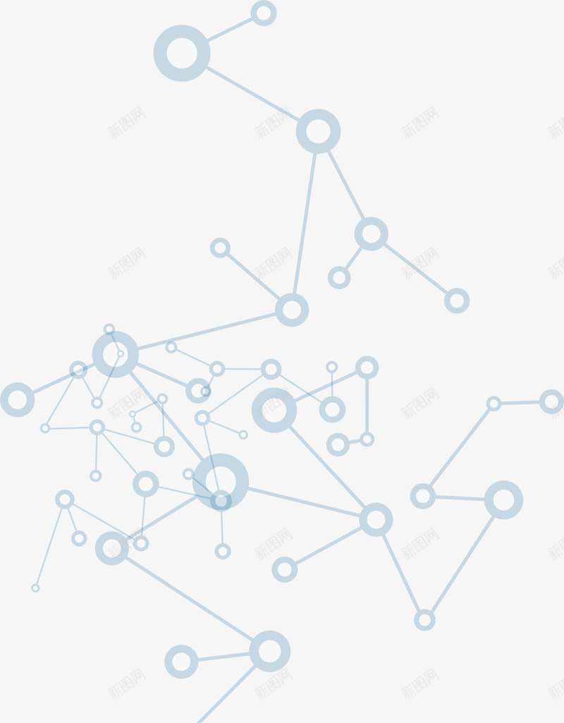 蓝色科技线条png免抠素材_新图网 https://ixintu.com 免抠PNG 圆点 点线 现代科技边框 科技 线条 背景 蓝色 边框纹理
