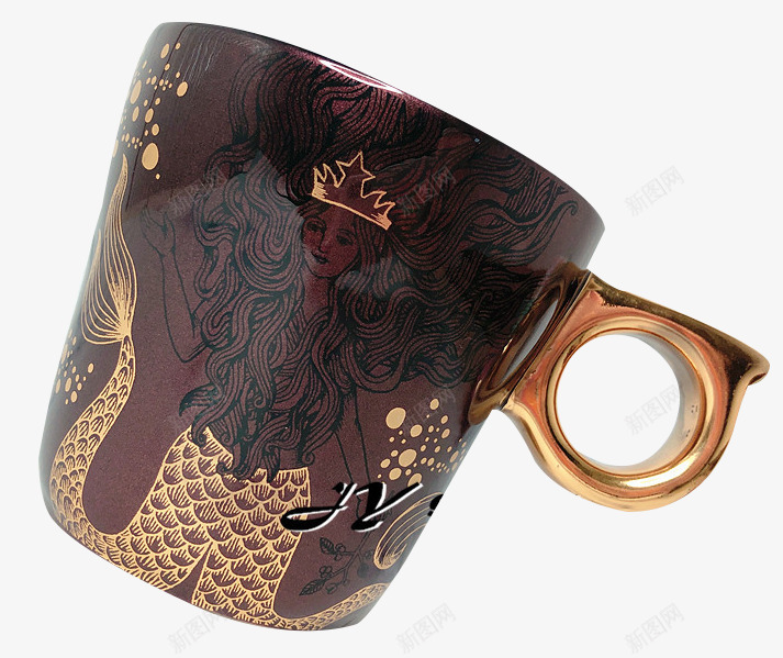 美人鱼尾鱼鳞女神星巴克马克杯png免抠素材_新图网 https://ixintu.com 周年庆 女神 尾鱼鳞 星巴克 星巴克马克杯 杯子 美人鱼 金色手柄 马克杯 黑色