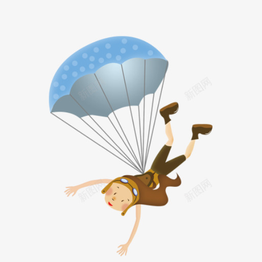 欢乐六一海报承梦飞阳画笔降落伞png免抠素材_新图网 https://ixintu.com 儿童节 元素 六一 承梦飞阳 简笔画 人物 蓝色 降落伞 插画