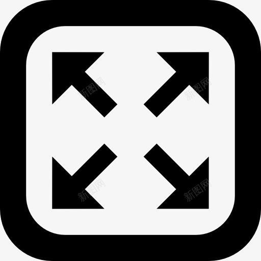 扩大图标png_新图网 https://ixintu.com 全屏 多媒体选项 定位 扩展 接口 箭头方向