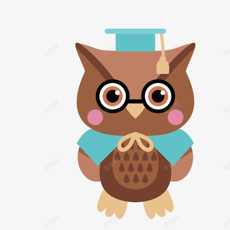 大眼睛卡通猫头鹰矢量图eps免抠素材_新图网 https://ixintu.com 动物 卡通 大眼睛 小清新 彩色 猫头鹰 简约 装饰 鸟类 矢量图