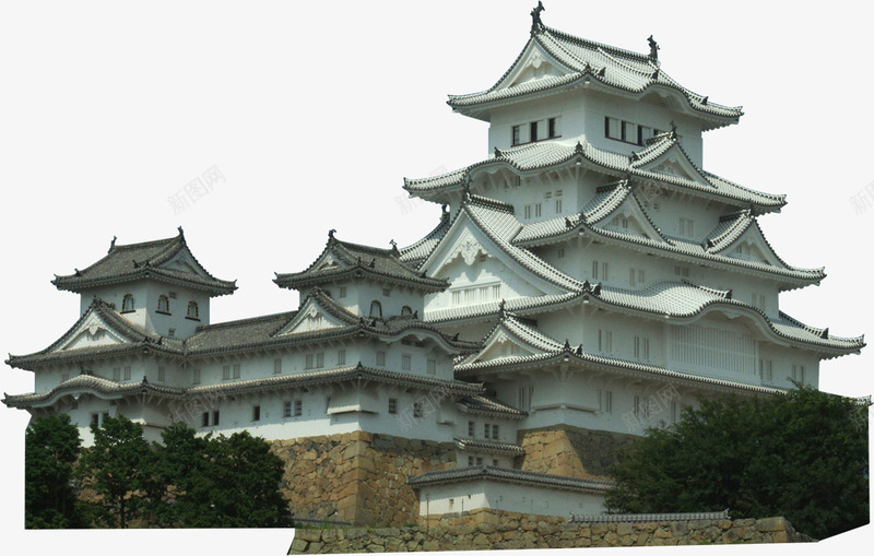 白色塔楼png免抠素材_新图网 https://ixintu.com 塔楼 楼房 街道