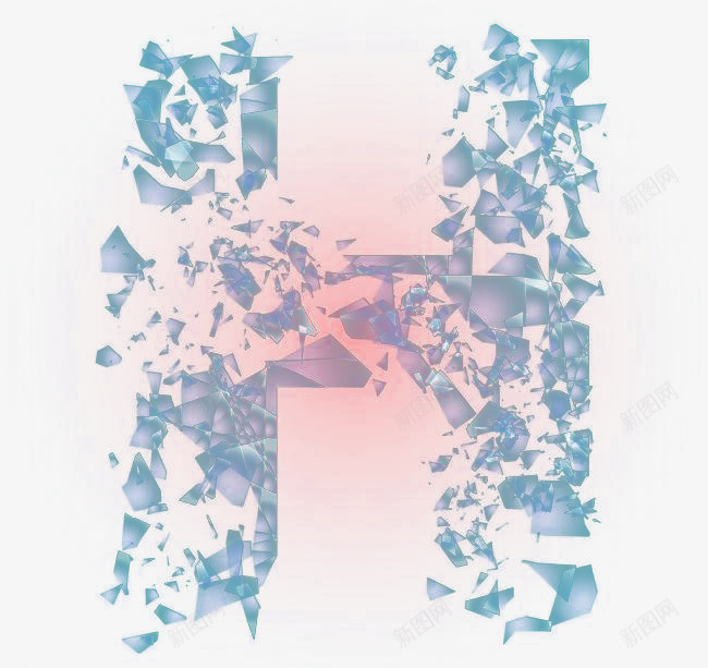玻璃渣字母Hpng免抠素材_新图网 https://ixintu.com 玻璃渣字母H 玻璃碎片 破碎的玻璃 碎玻璃