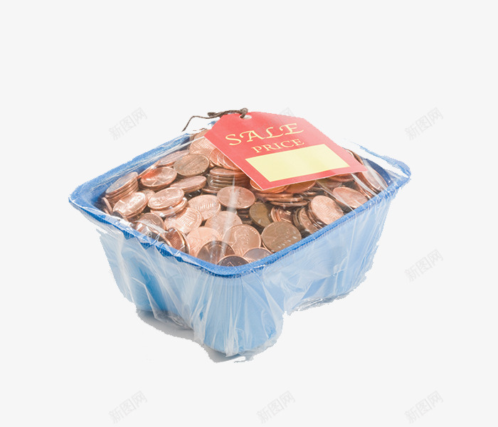硬币盒子psd免抠素材_新图网 https://ixintu.com 密封袋 拍摄 游戏币 蓝色盒子