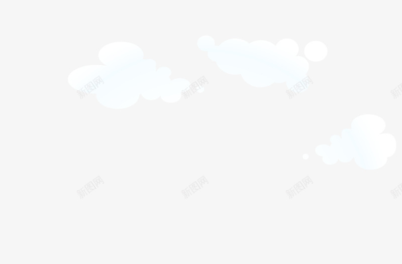 白色云朵装饰图案png免抠素材_新图网 https://ixintu.com 云朵 免抠PNG 卡通 天空 平面云朵 水蒸气 白云