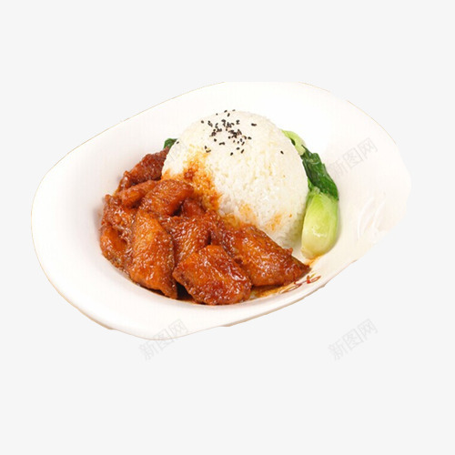 红烧带鱼饭png免抠素材_新图网 https://ixintu.com 传统美食 家常菜 带鱼 米饭 红烧带鱼 美食 芝麻 青菜 餐饮美食