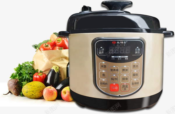 电饭煲元素png免抠素材_新图网 https://ixintu.com 厨房用品 家具电器 机器 电器