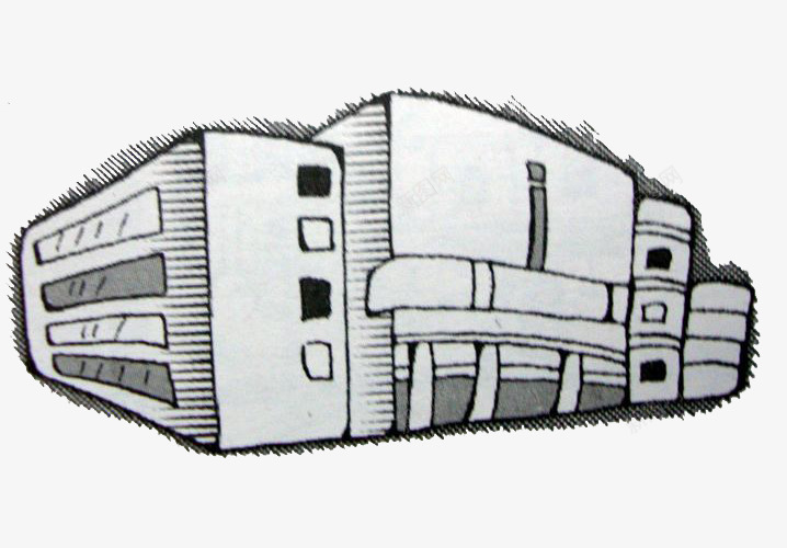 城市楼房建筑简笔画png免抠素材_新图网 https://ixintu.com 城市 建筑 楼房 楼房简笔画 简笔画 装饰图案 黑白风格