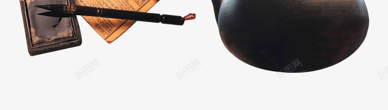 灯笔墨纸砚png免抠素材_新图网 https://ixintu.com 笔墨纸砚 花藤 茶壶 路灯