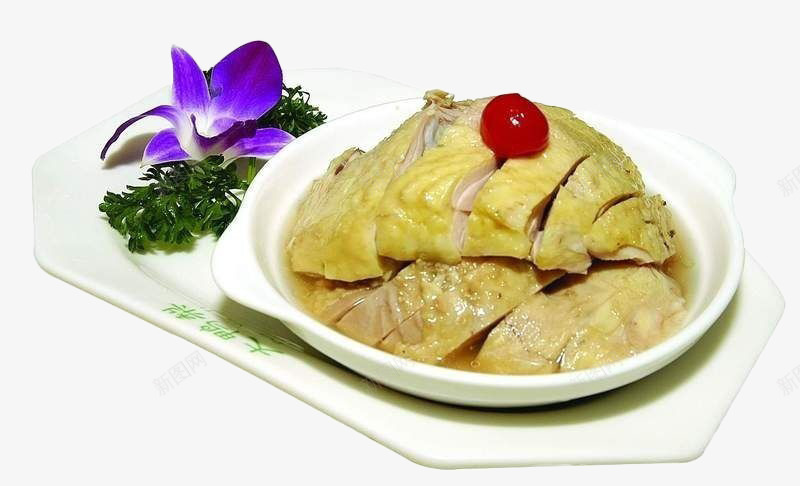 一盘白切鸡png免抠素材_新图网 https://ixintu.com 年菜 白切鸡 装饰 食材 食物