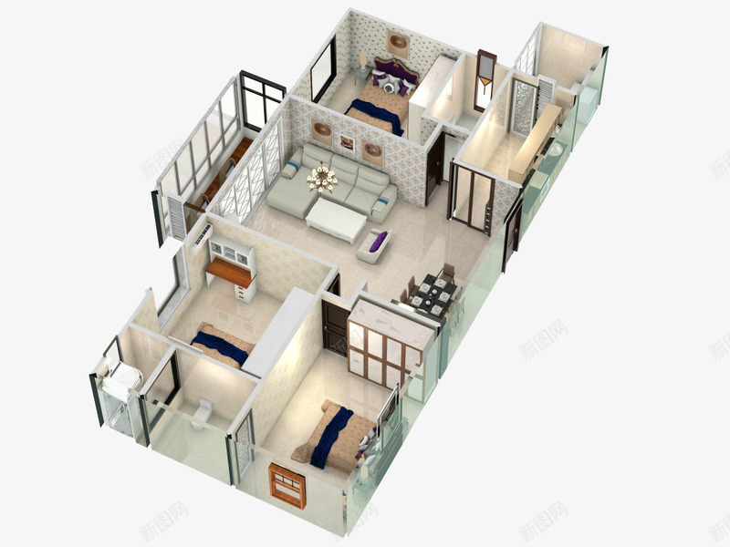 房子户型图png免抠素材_新图网 https://ixintu.com png png素材 建筑 户型图 房子