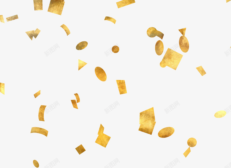 金黄色碎纸png免抠素材_新图网 https://ixintu.com 碎 碎片 碎纸 金色碎纸 飞扬 高清免扣