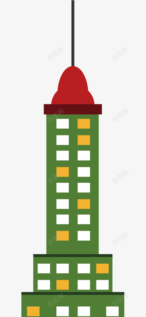 绿色的扁平化楼城市png免抠素材_新图网 https://ixintu.com 卡通 扁平化 扁平化楼 扁平化楼体 扁平化楼城市 扁平化楼房 绿色