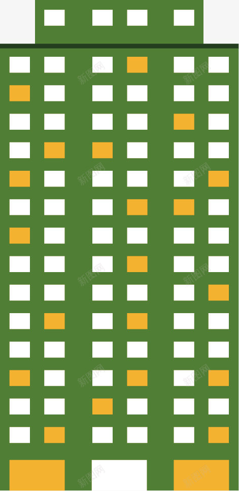 绿色的扁平化楼城市png免抠素材_新图网 https://ixintu.com 卡通 扁平化 扁平化楼 扁平化楼体 扁平化楼城市 扁平化楼房 绿色