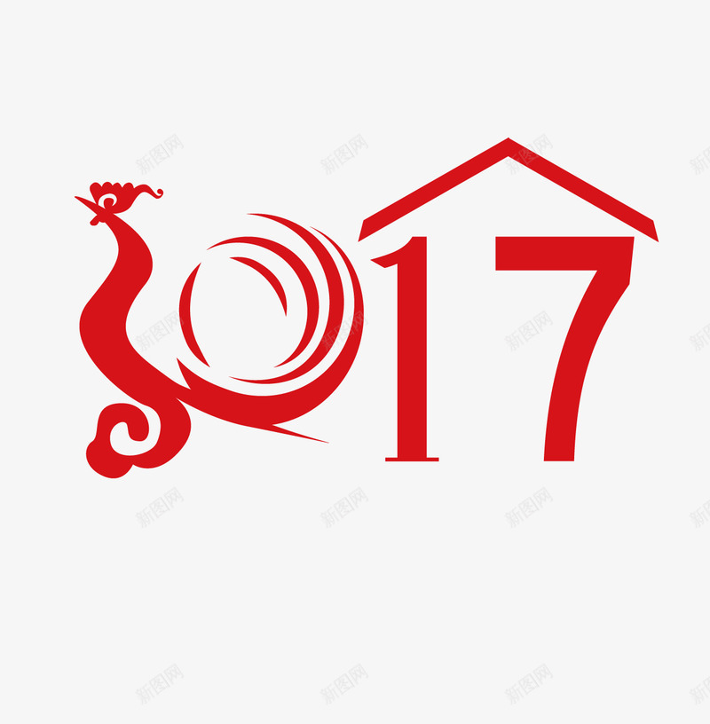 新春鸡的变形png免抠素材_新图网 https://ixintu.com 新年 素材 鸡 鸡的矢量