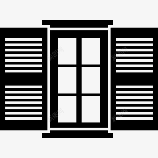 打开窗门图标png_新图网 https://ixintu.com 建筑的一部分 建设开放 房子的事情 窗口 细节 结构 门打开