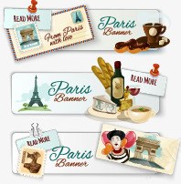 法国巴黎旅行banner矢量图ai免抠素材_新图网 https://ixintu.com banner 巴黎 旅行 法国 矢量图