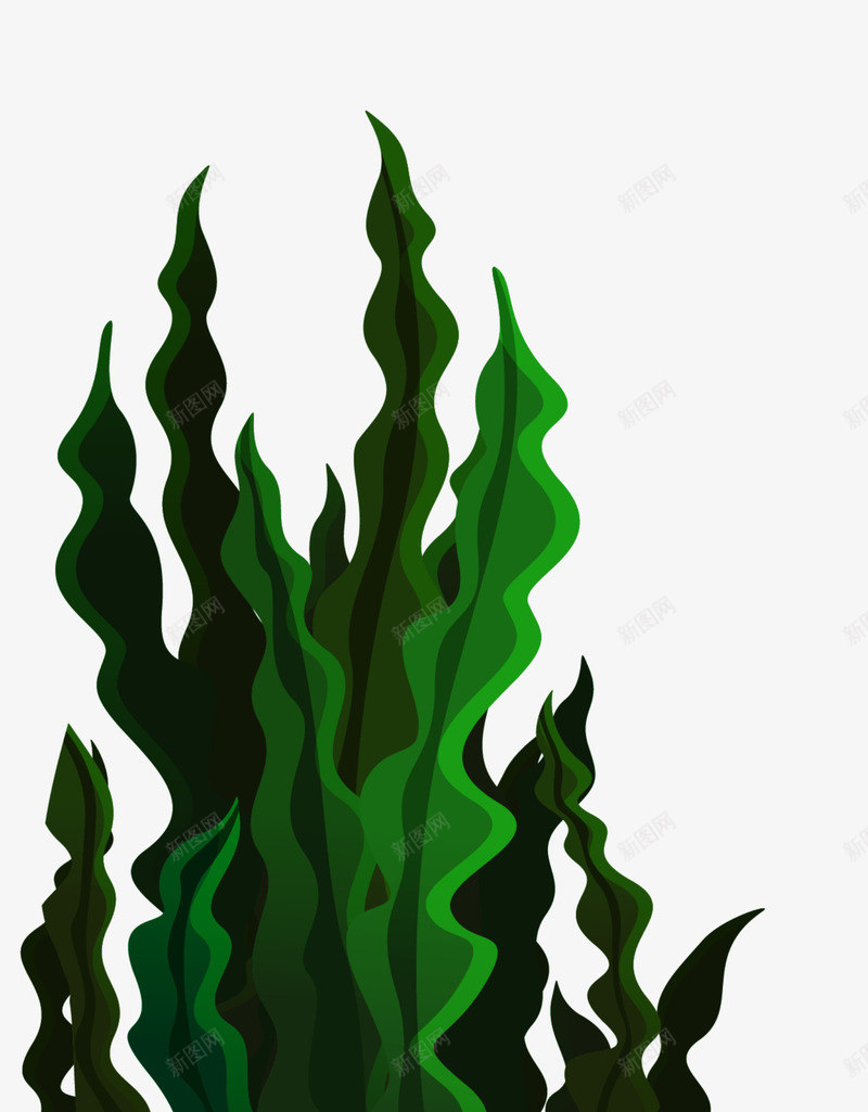海洋植物绿色海草png免抠素材_新图网 https://ixintu.com 一堆海草 世界海洋日 海洋植物 海洋生物 生机勃勃 绿色海草